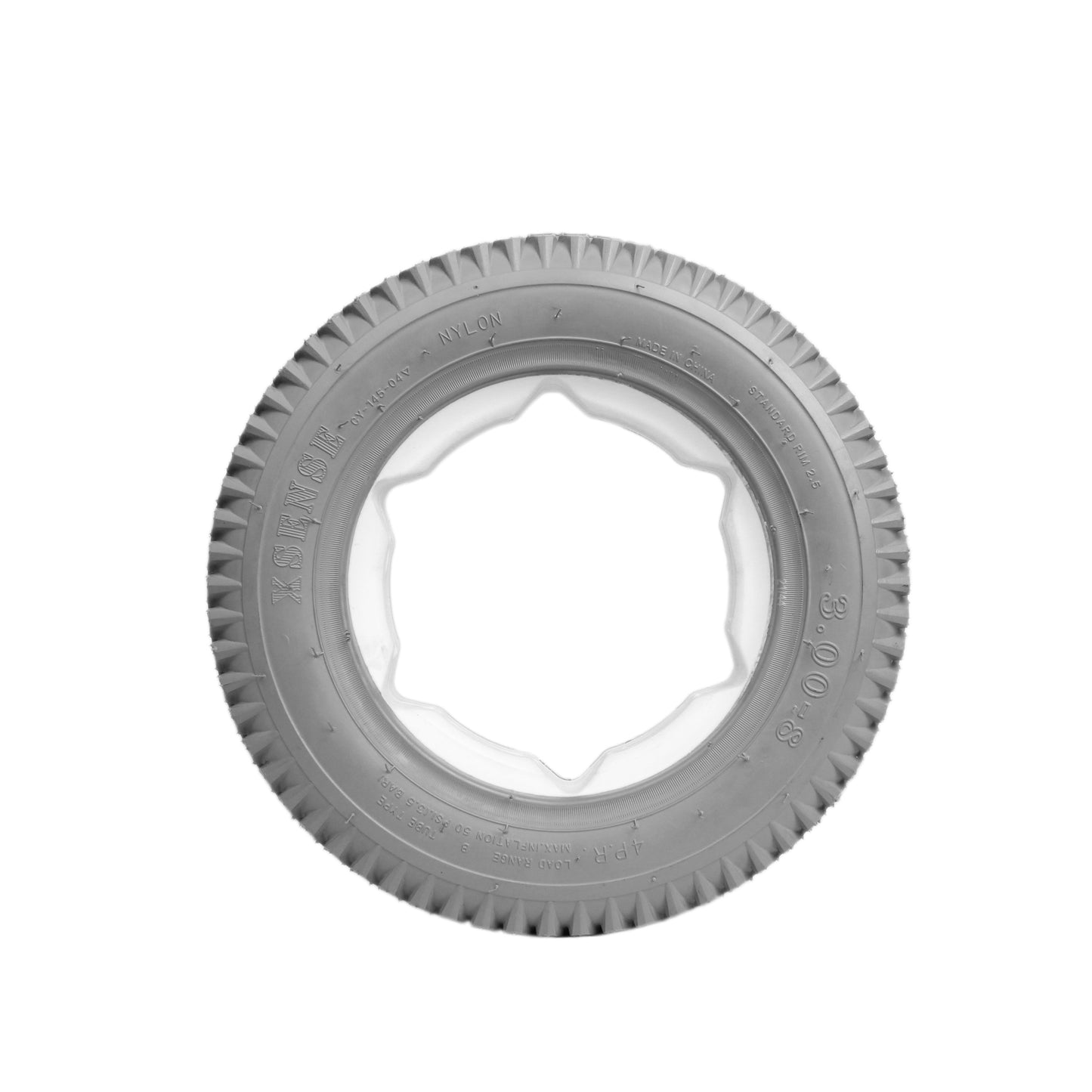 3.00-8" (14x3") Dark Grey (Charcoal) All Weather Tire