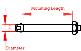 1/2" x 4" Small Button Quick Release Axle