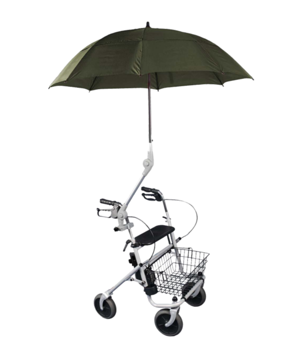Brown/Green Umbrella For Walkers/Wheelchairs/Scooter