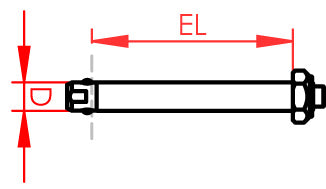1/2" x 4.8" Small Button Quick Release Axle
