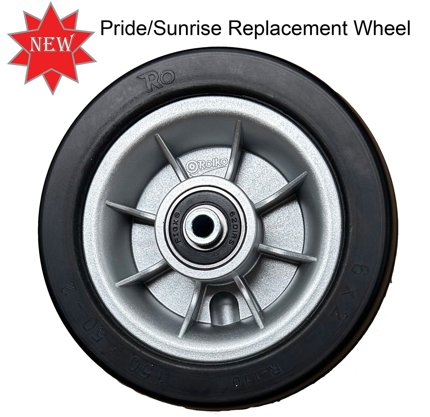 6x2" Pride Jazzy Elite 14 & Elite HD Caster Wheel Assembly