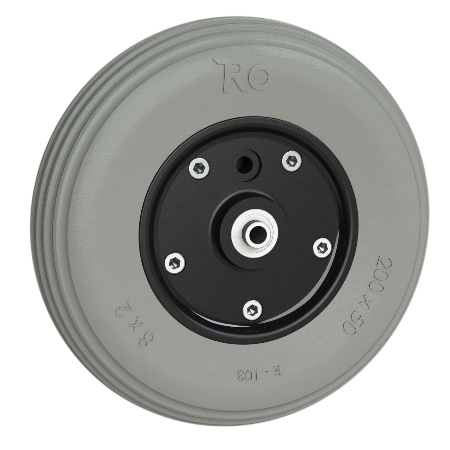 8x2.2" Split Hub With Poly Tire For Invacare Wheel