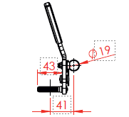 Right Black Aluminum Wheel Lock 7/8"