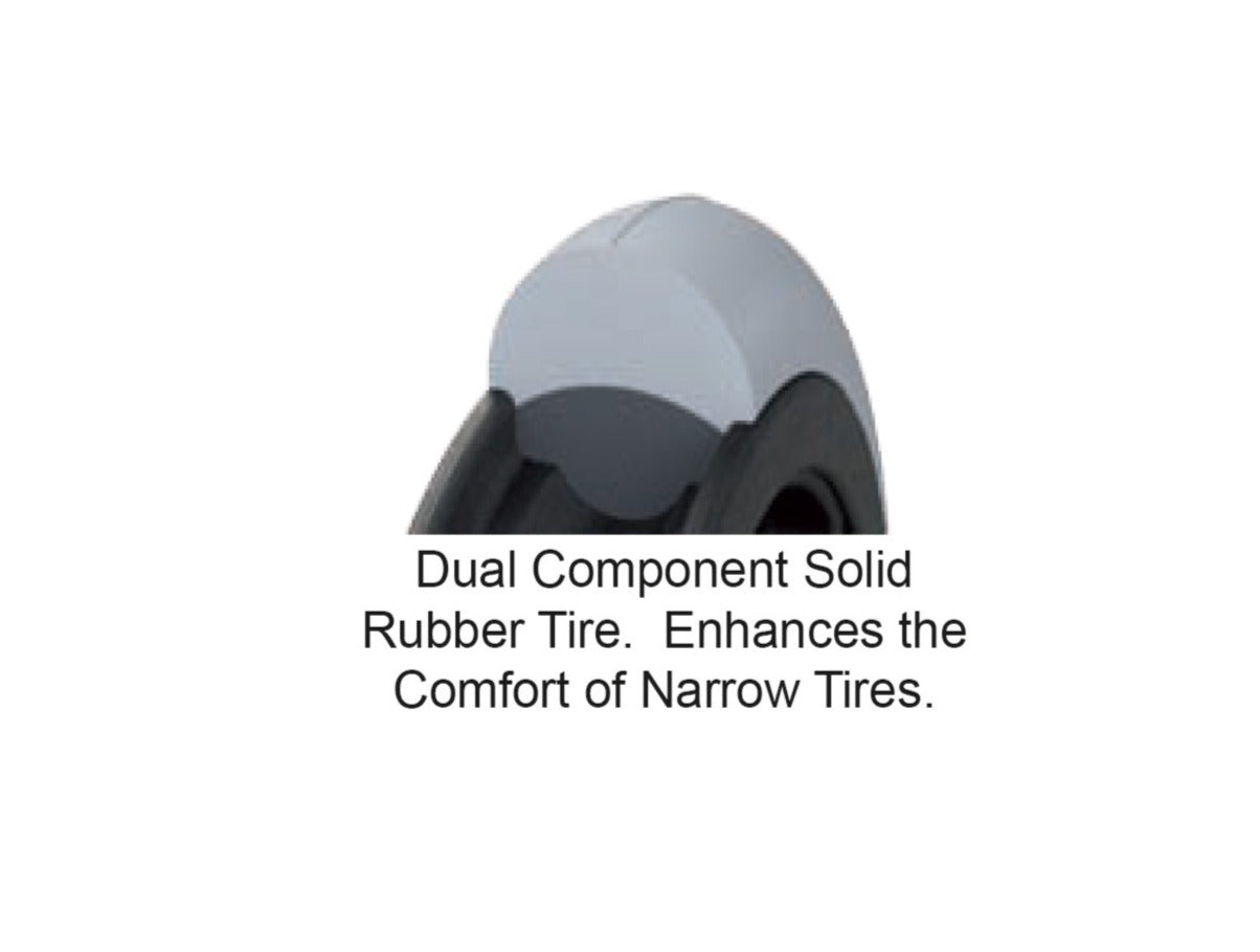 5" (125mmx37.5mm) Wheel with Solid rubber Tire