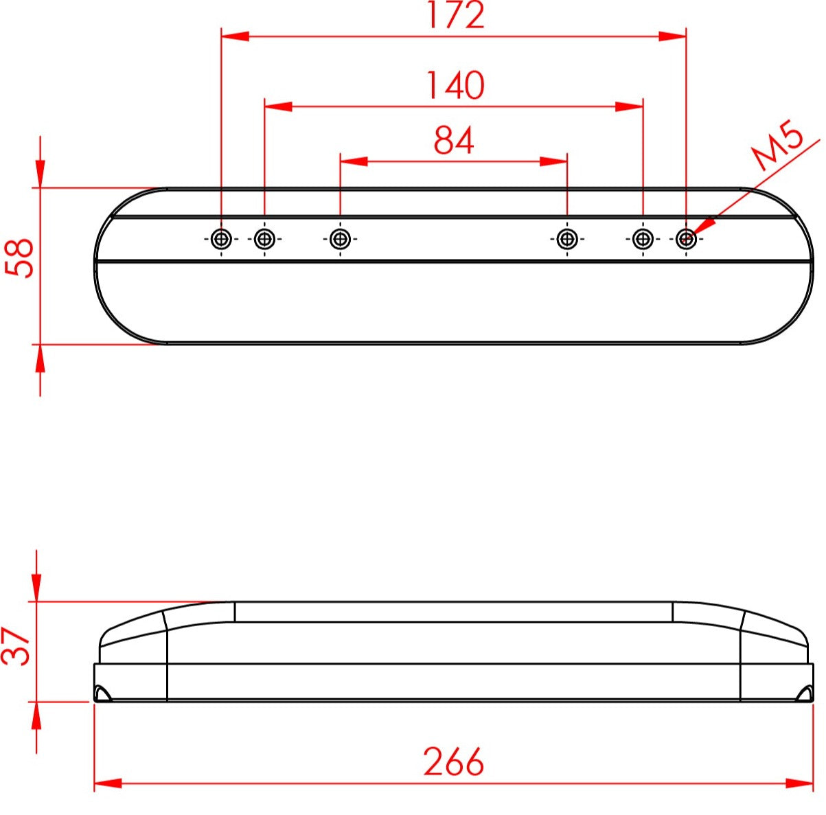 Measurements in millimeters (mm)